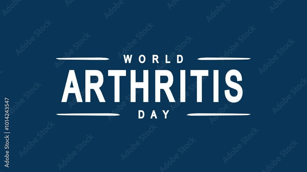 World Arthritis Day Text Animation. Great for World Arthritis Day Celebrations, for banner, social media feed wallpaper stories. World Arthritis Day Text Animation. Great for World Arthritis Day Celebrations, for banner, social media feed wallpaper stories.
