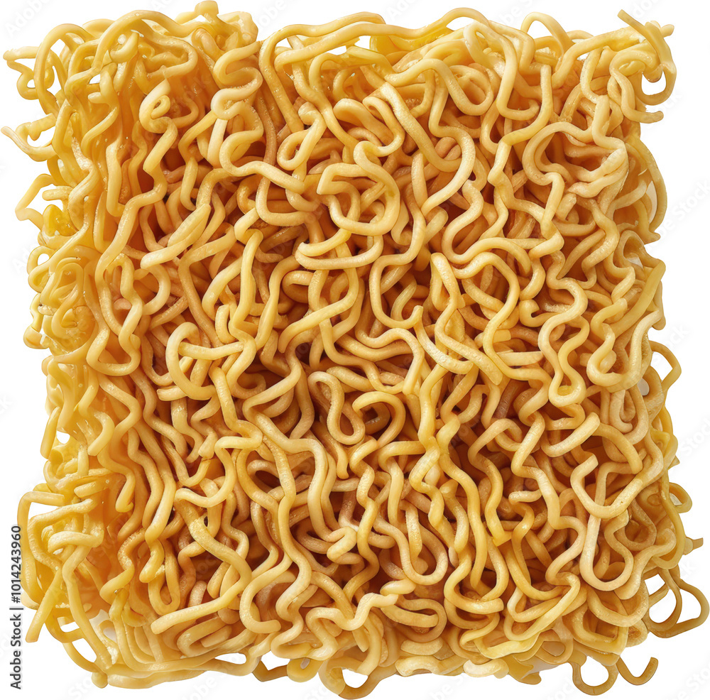 Close-up of cooked ramen noodles. Close-up of cooked ramen noodles.