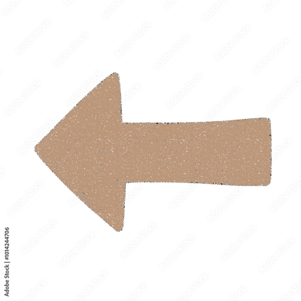 Obraz premium 左向き矢印のかわいい手書き風イラスト