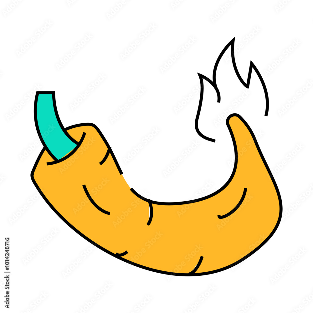 hot spice pepper vegetable line icon vector. hot spice pepper vegetable sign. isolated symbol illustration hot spice pepper vegetable line icon vector. hot spice pepper vegetable sign. isolated symbol illustration