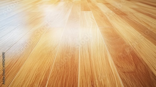 A top-down shot of a light oak hardwood floor, showcasing the smooth finish and delicate grain.