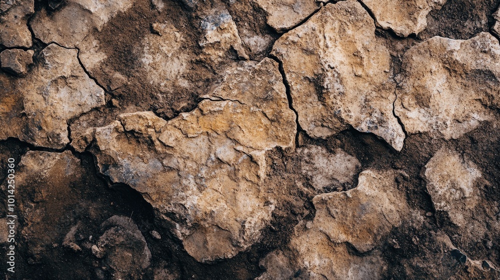 Top-down view of a natural stone floor with earthy tones and irregular shapes, creating a rustic and organic feel. Top-down view of a natural stone floor with earthy tones and irregular shapes, creating a rustic and organic feel.