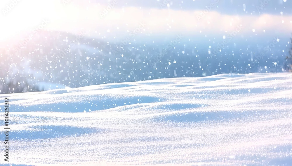 Snow-covered hills rolling into the distance under a pale pink winter sunset. Made with Generative AI Technology Snow-covered hills rolling into the distance under a pale pink winter sunset. Made with Generative AI Technology