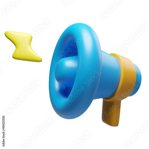yellow and blue loudspeaker