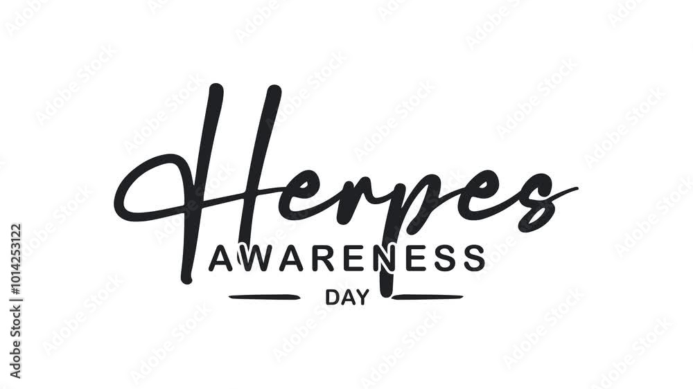 Herpes Awareness Day Text Animation. Great for Herpes Awareness Day Celebrations with transparent background, for banner, social media feed wallpaper stories Herpes Awareness Day Text Animation. Great for Herpes Awareness Day Celebrations with transparent background, for banner, social media feed wallpaper stories