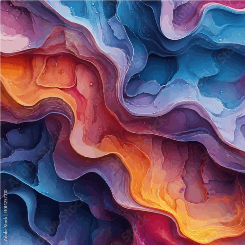 Acidic design background with fluid and colorful elements. Perfect for modern, trendy, and experimental digital art projects.