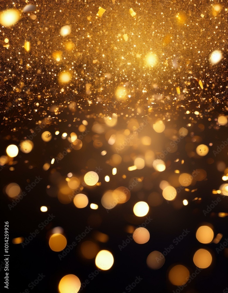 Golden bokeh lights sparkle Golden bokeh lights sparkle