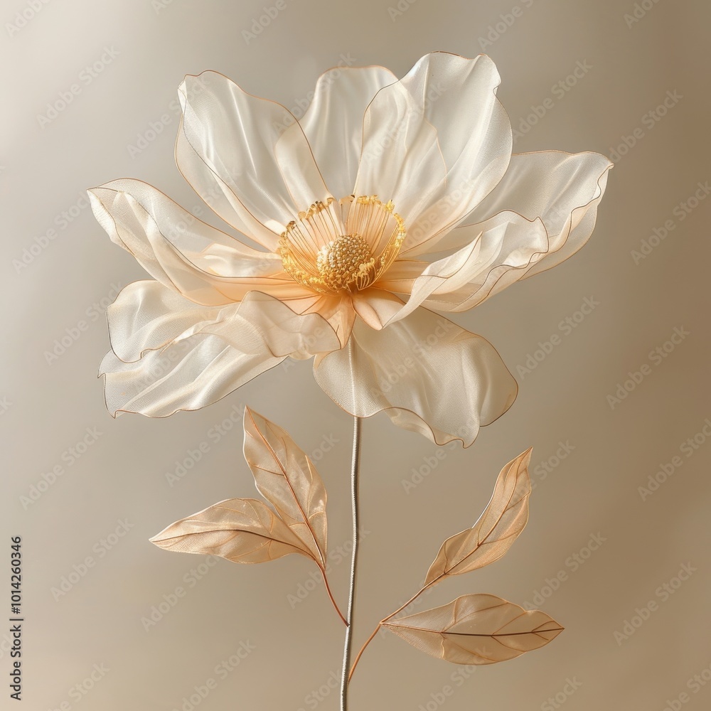 Obraz premium white and yellow flower