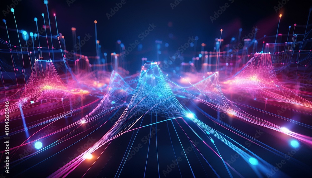 Fototapeta premium Abstract digital network