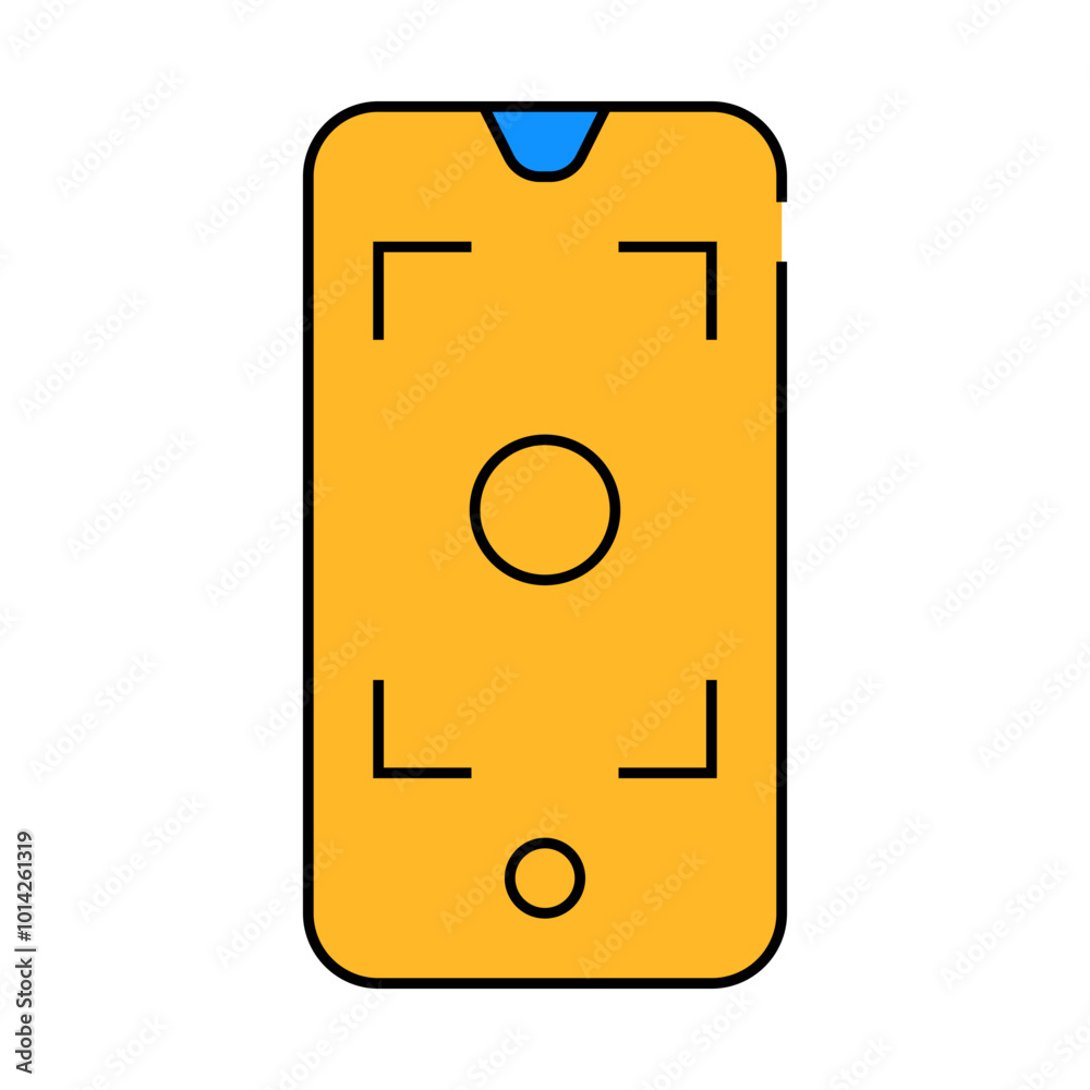 smartphone viewfinder line icon vector. smartphone viewfinder sign. isolated symbol illustration smartphone viewfinder line icon vector. smartphone viewfinder sign. isolated symbol illustration