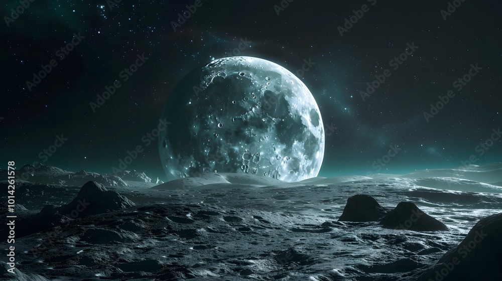 Futuristic High-Resolution Moon Background Wallpaper with Sci-Fi Aesthetic Futuristic High-Resolution Moon Background Wallpaper with Sci-Fi Aesthetic