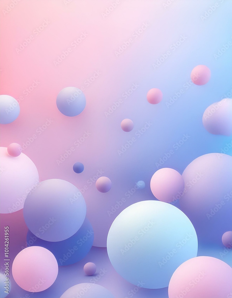 Pastel spheres on a gradient background Pastel spheres on a gradient background
