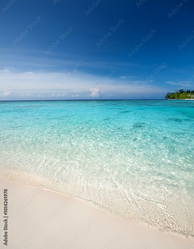 Crystal clear water meets a pristine beach. Crystal clear water meets a pristine beach.