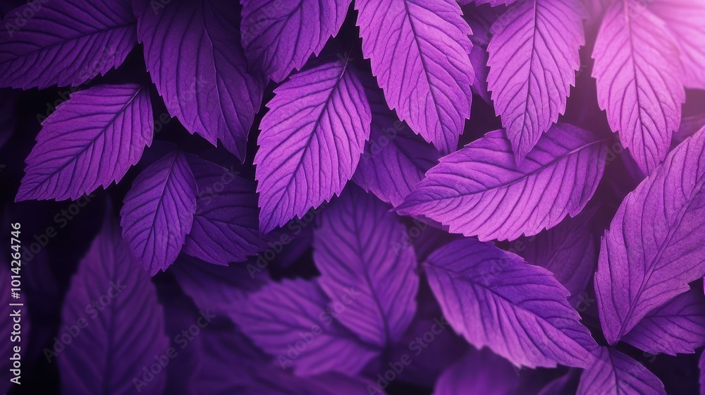 Obraz premium A soft, elegant background of rich purple leaves, creating a serene and peaceful atmosphere in stunning detail.