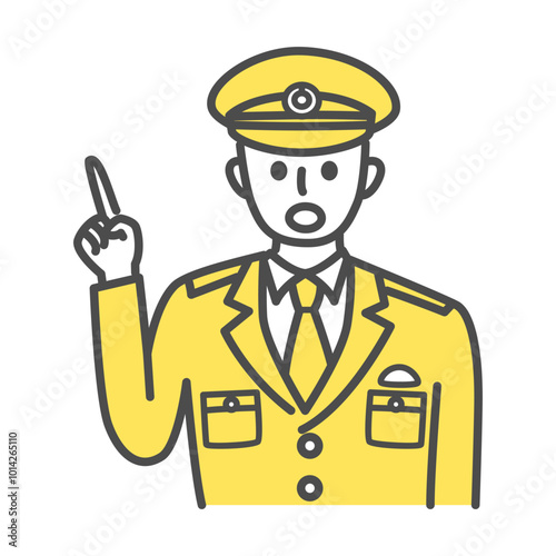 illustration of male police officer