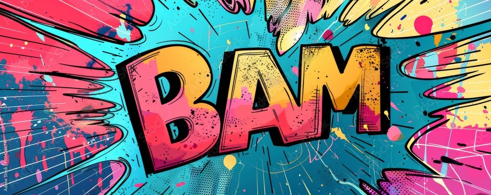 Fototapeta premium Colorful pop art background with