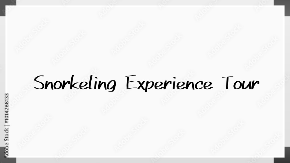 Snorkeling Experience Tour のホワイトボード風イラスト Snorkeling Experience Tour のホワイトボード風イラスト