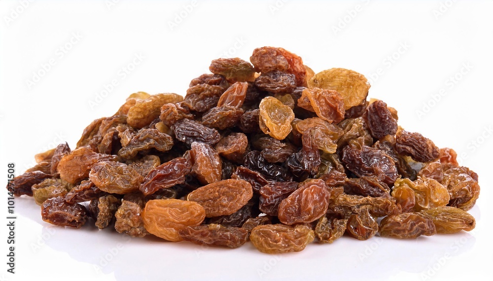 Raisin on white background. Raisin Fruit Isolated.