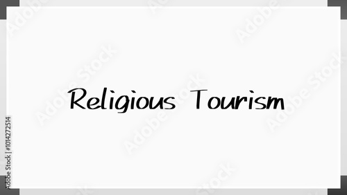 Religious Tourism のホワイトボード風イラスト