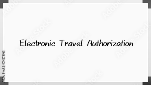 Electronic Travel Authorization のホワイトボード風イラスト