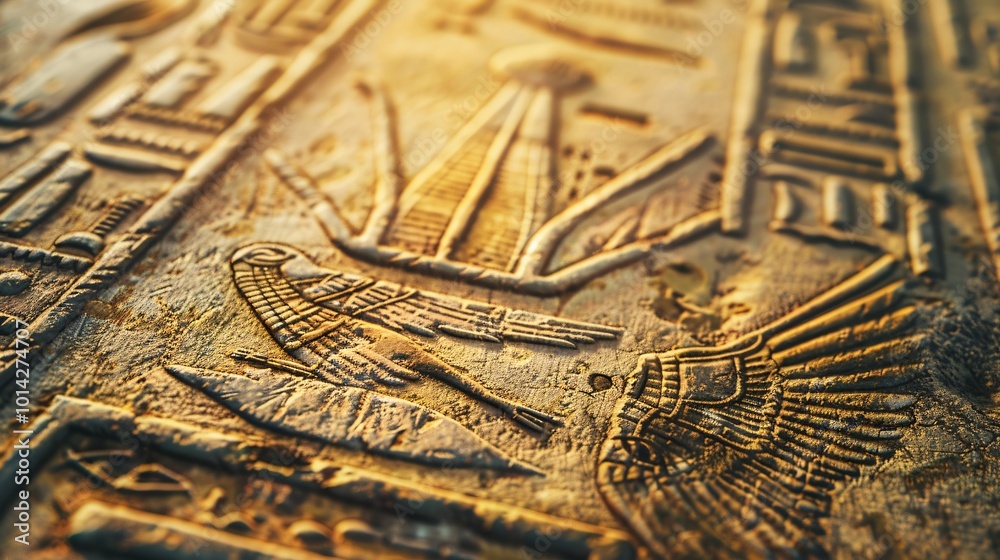 Ancient Egyptian symbols etched into stone. Ancient Egyptian symbols etched into stone.