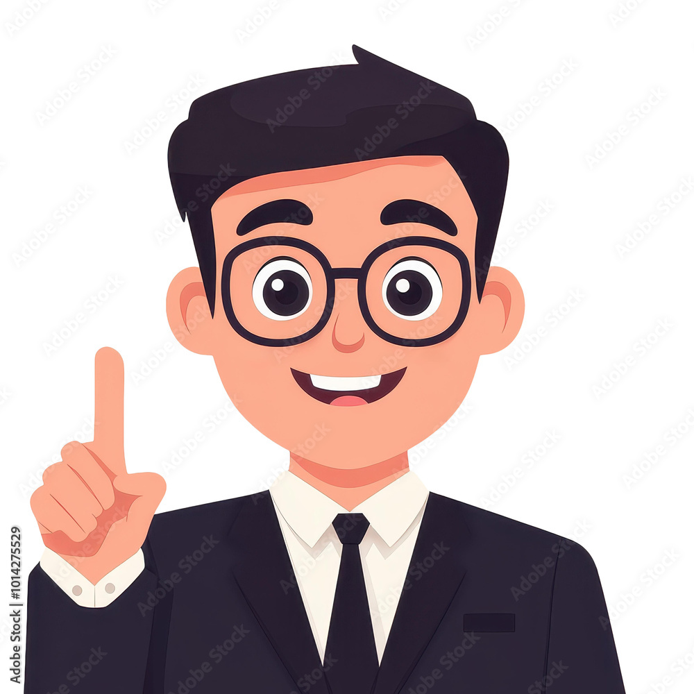 A cartoonstyle depiction of a male businessman confidently pointing forward, showcasing modern textures and vibrant colors. A cartoonstyle depiction of a male businessman confidently pointing forward, showcasing modern textures and vibrant colors.