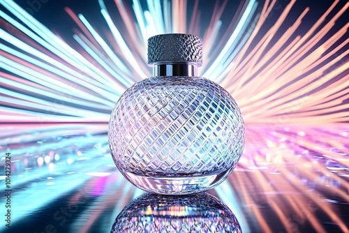 A product package designed with vibrant colors and sleek aesthetics. The combination of modern design and eye-catching hues creates an appealing look, enhancing the overall brand presence.