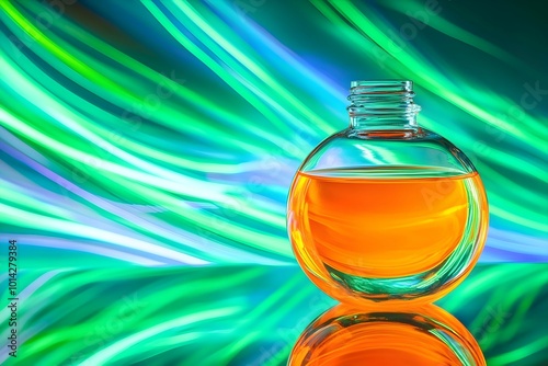 A product package designed with vibrant colors and sleek aesthetics. The combination of modern design and eye-catching hues creates an appealing look, enhancing the overall brand presence.