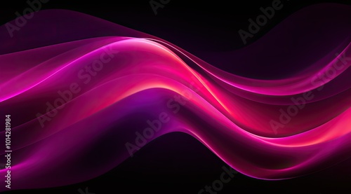Wallpaper Mural Abstract flowing waves of light in vibrant pink and purple tones. Torontodigital.ca