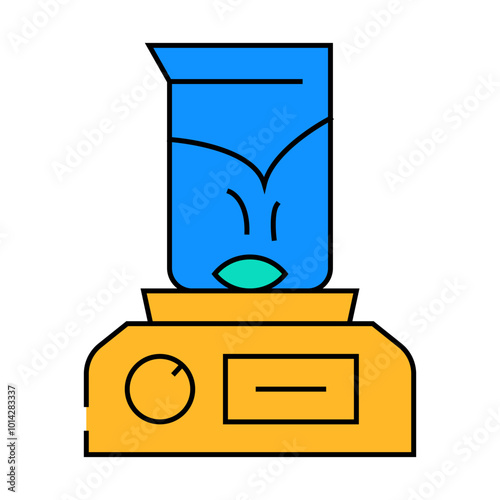 magnetic stirrer line icon vector. magnetic stirrer sign. isolated symbol illustration