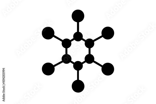 Molecule | vector silhouette illustration on white background