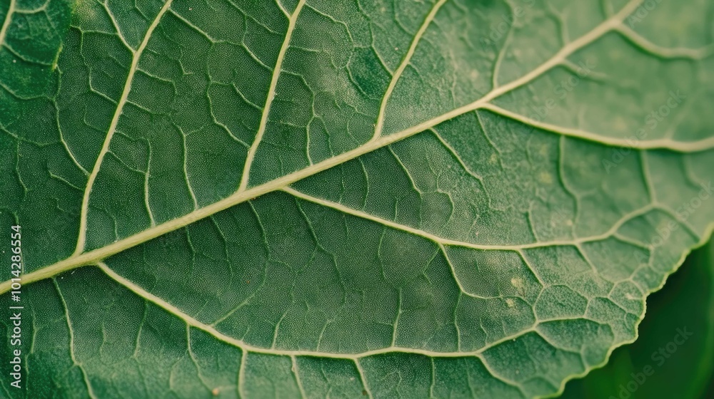 Close-up of a green leaf with visible veins. Close-up of a green leaf with visible veins.