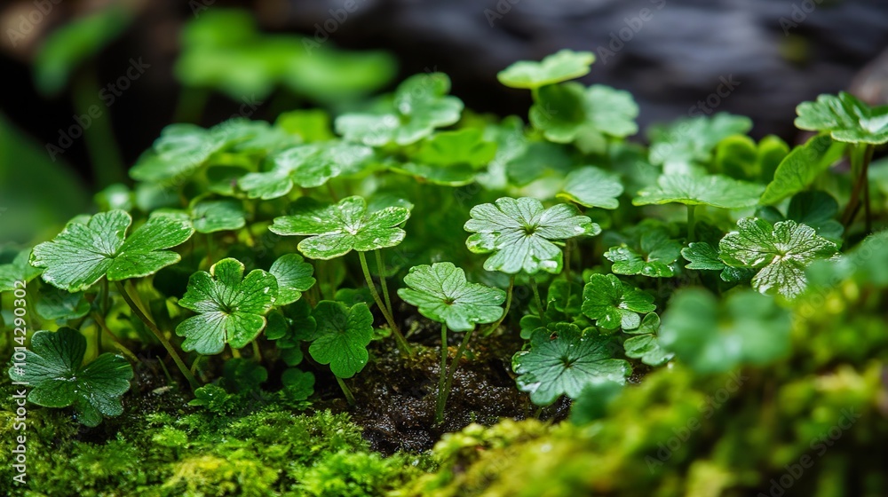 Close-Up Photography of Lush Green Leaves and Moss Close-Up Photography of Lush Green Leaves and Moss