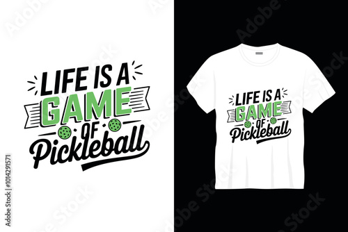 Life is a game Vintage Pickleball t-shirt Design Pickleball Lover T-shirt