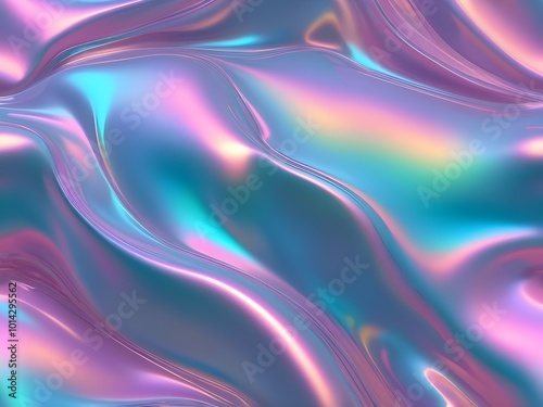 abstract pastel Colour metal Hologram effect background. Iridescent texture. Neon color gradient