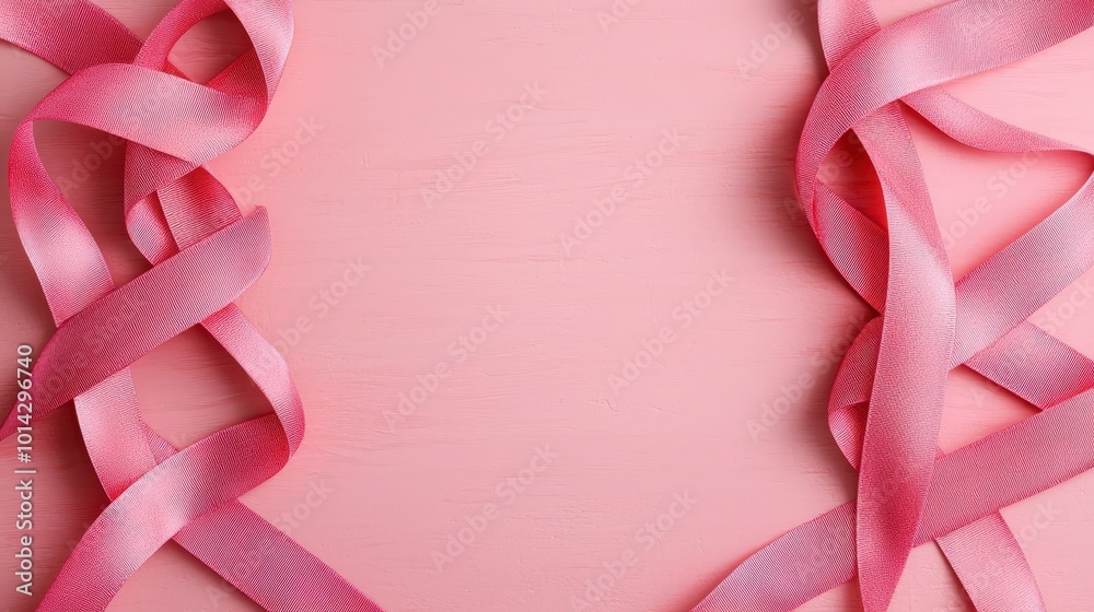 Pink Satin Ribbon Frame on Pink Wooden Background Copy Space Decoration Gift Craft Pink Satin Ribbon Frame on Pink Wooden Background Copy Space Decoration Gift Craft