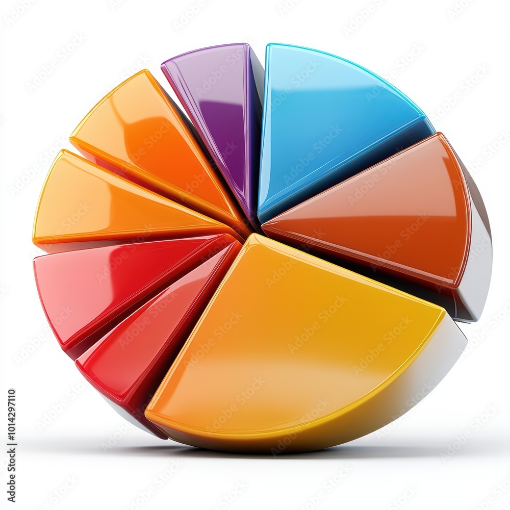 Obraz premium Colorful Pie Chart
