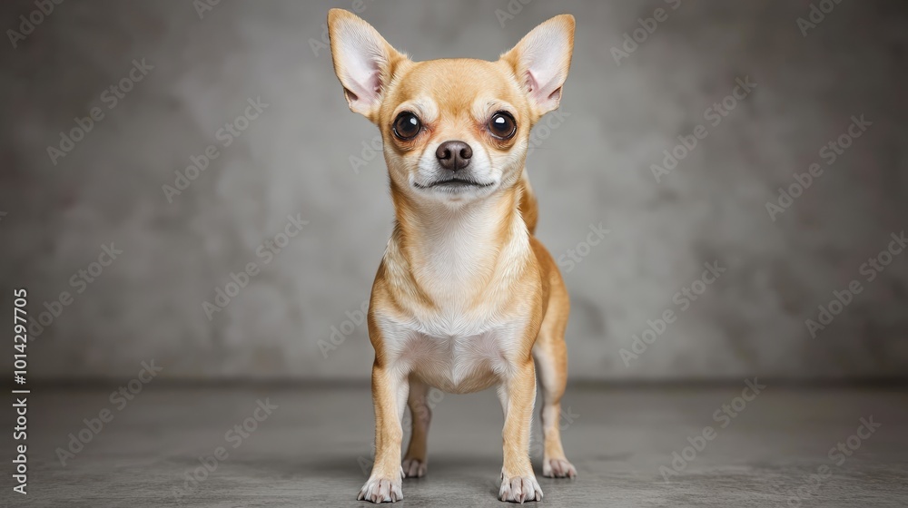 Obraz premium Adorable Chihuahua Dog Portrait Pet Puppy Dog Breed Companion Small Breed Canine F