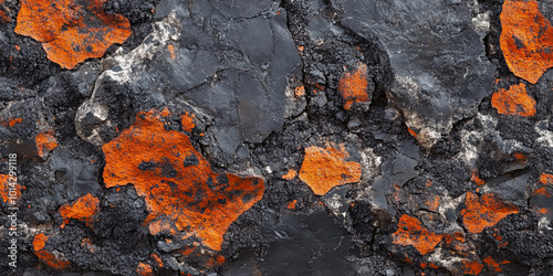 Lava rocks background, volcanic igneous molten magma rock backdrop, geological backgrounds