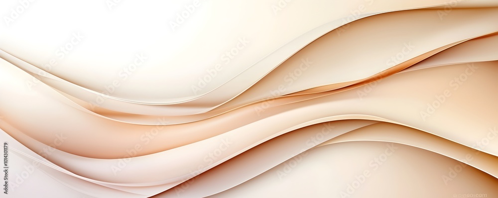 Obraz premium Elegant Organic Wallpaper Design - Minimalist Flow with Sweeping Curves and Calming Gradient Patterns for Modern Interiors