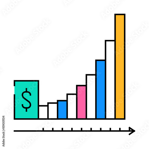 deposit financial planning line icon vector. deposit financial planning sign. isolated symbol illustration