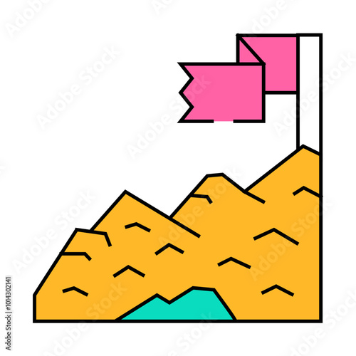 target business task line icon vector. target business task sign. isolated symbol illustration