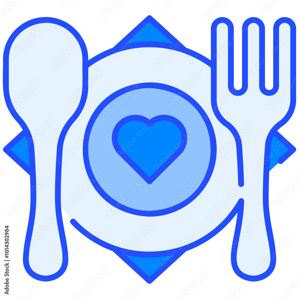 Wedding plate Blue Icon Wedding plate Blue Icon