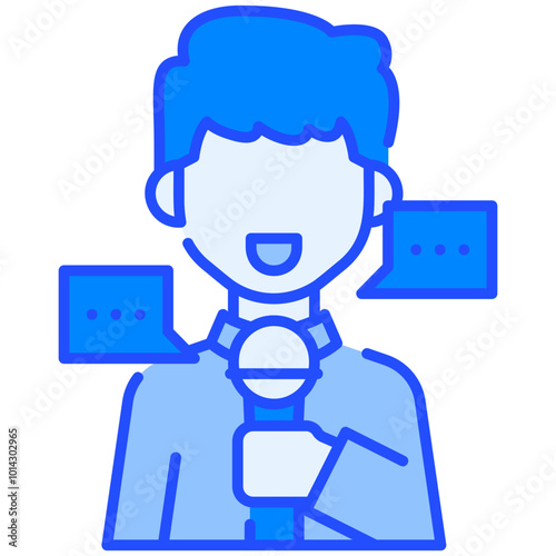 Master of Ceremony Blue Icon