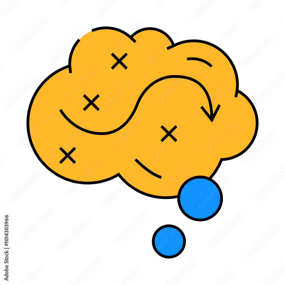 thinking over plan line icon vector. thinking over plan sign. isolated symbol illustration thinking over plan line icon vector. thinking over plan sign. isolated symbol illustration