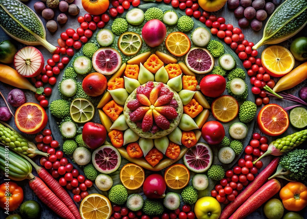 Exploring Food and Geometry: A Visual Journey of Edible Shapes and Patterns