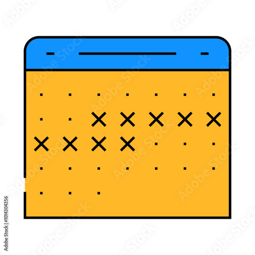 calendar planning line icon vector. calendar planning sign. isolated symbol illustration