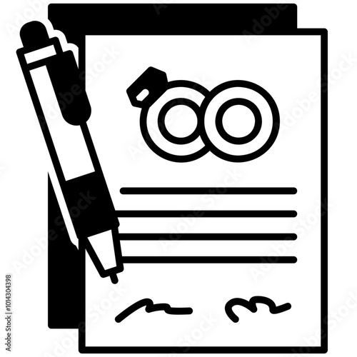 Wedding contract Icon