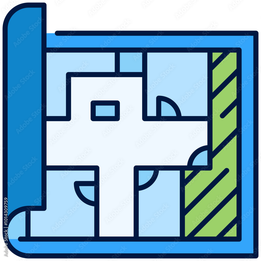blueprint Filled Line Icon blueprint Filled Line Icon