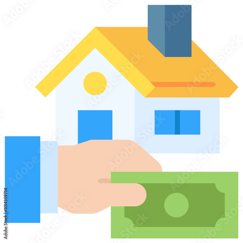 home payment Flat Icon photo